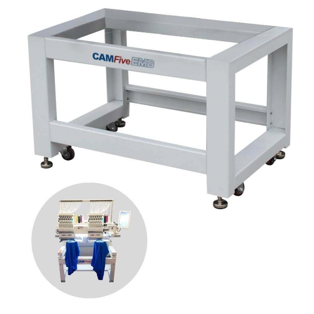 Heavy Duty Ergonomic Rolling Steel Stand for CAMFive HT1502 Embroidery Machine