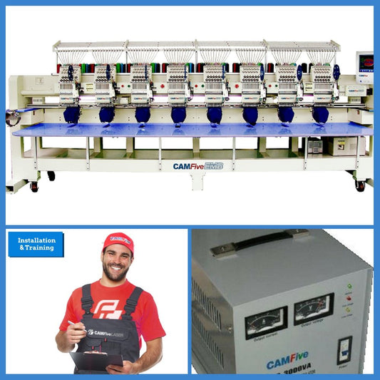 DEAL - CAMFive EMB CT1208 Eight Heads Embroidery Machine BASIC PACKAGE