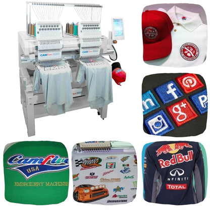 DEAL - CAMFive EMB HT1502 Double Head Embroidery Machine Basic Package